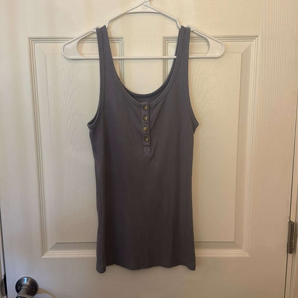 Ae American Eagle Henley Ribbed Tank Top Size M
